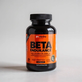Product image of a supplement bottle labeled 'Beta Endurance Complex' with an athletic design.